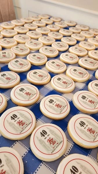 40th birthday themed cookies