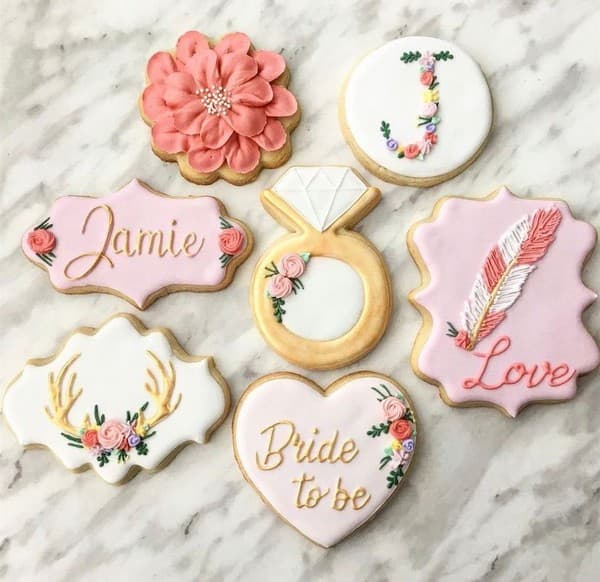 bachlorette themed cookies also for the bride to be